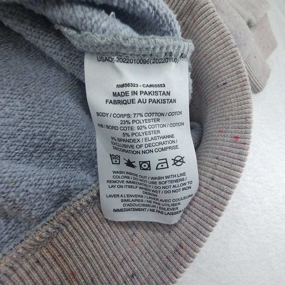 Nike Sweatshirt Kids XL Gray Sportswear NSW Icon Speckled Fleece Logo Crewneck